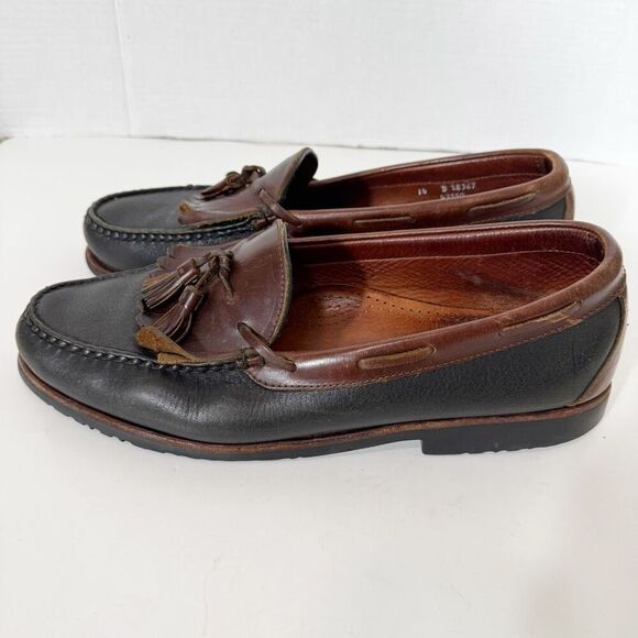 Allen Edmonds Mens Nashua Tassel Loafer Black Brown Leather Dress Shoes Size 14D main image 8